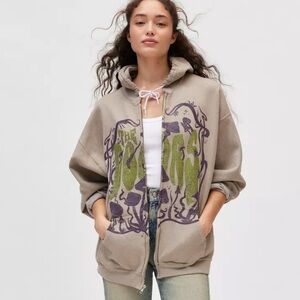 NEW Urban Outfitters The Doors Front Zipper Hoodie